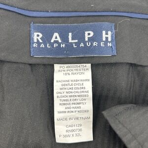 Ralph Lauren Dress Pants Men's 38 Medium Gray Relaxed Fit Retro Y2K Pleats Cuffs